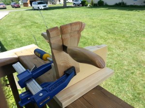 Thought I would show a picture of how the feathers were made using a riving knife. the knife is actually splitting the wood, not cutting it.