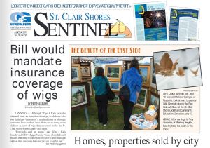 My Bird made the front page of the St. Clair Shores Sentinel!